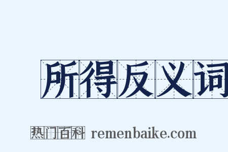 無所得反义词是什么意思的图片